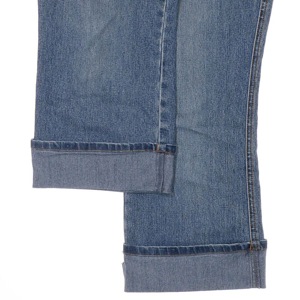 La Blues Jeans Womens Size 10 Blue Cropped Cuffed Denim Stretch Measures 30 x 24 - Picture 5 of 9